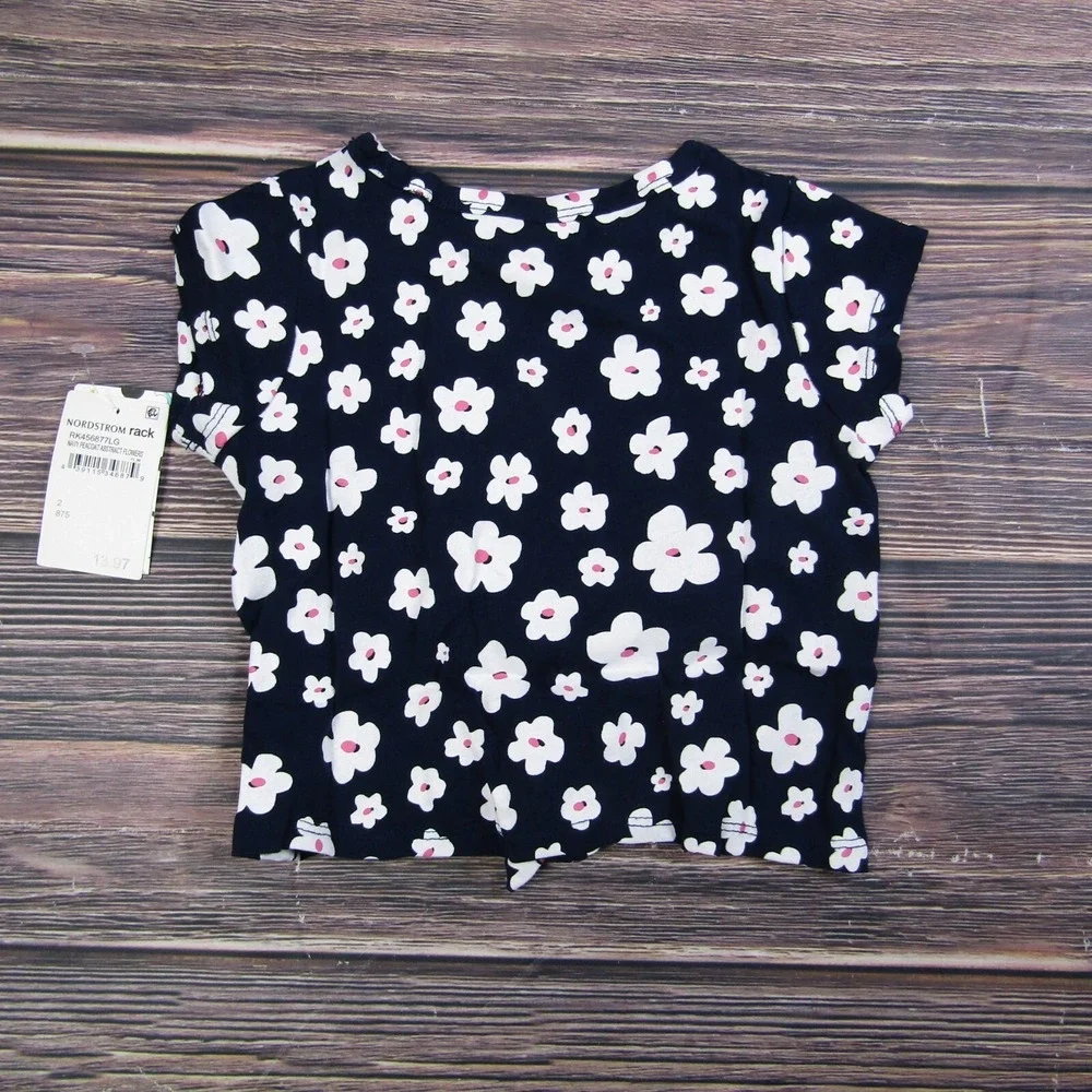 Harper Canyon NEW Baby Size 2 Black White Floral T‎ Shirt Top Cute